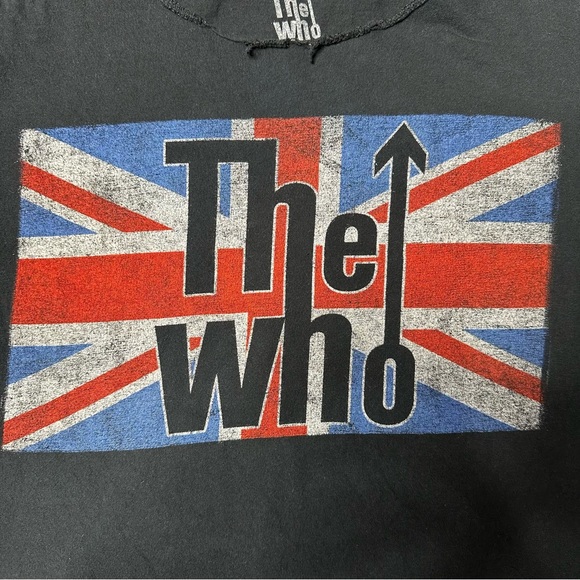 The Who Official Union Jack Logo Graphic T-Shirt Black Women’s Sz S - Picture 5 of 6